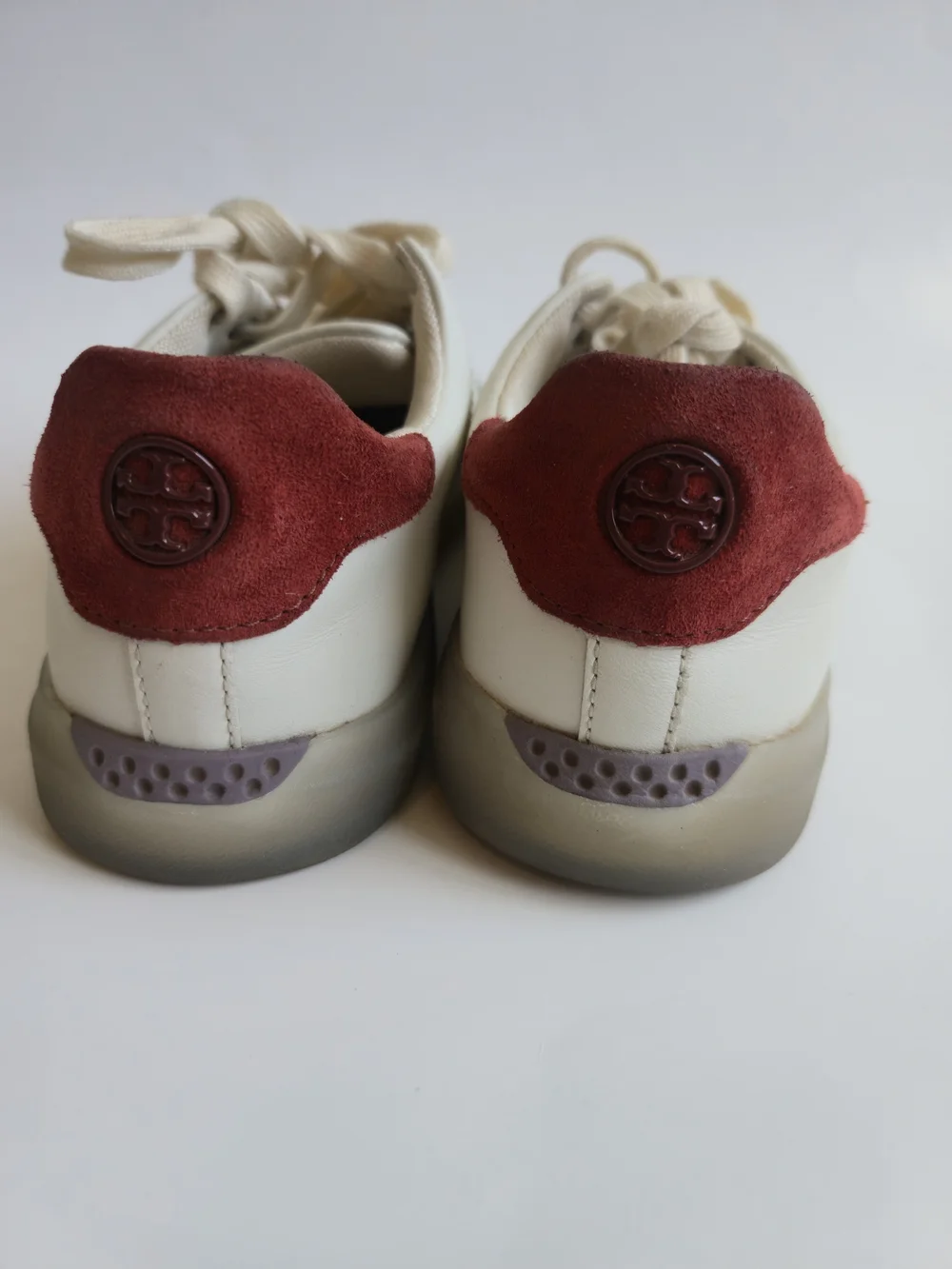 Tory Burch Howell Court Sneakers shoes women's 7 Off-white leather